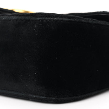 Gucci Velvet Matelasse Mini GG Marmont Shoulder Bag Black 10 of 11