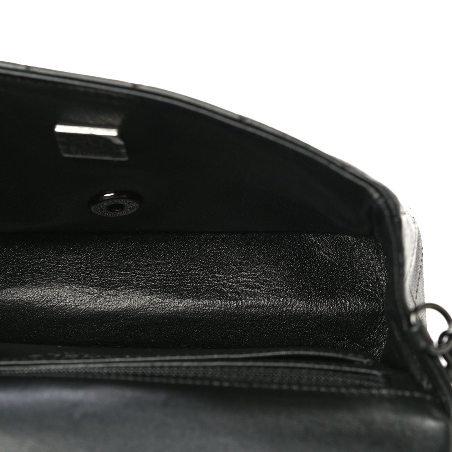 Lambskin Quilted Mini Rectangular Flap So Black