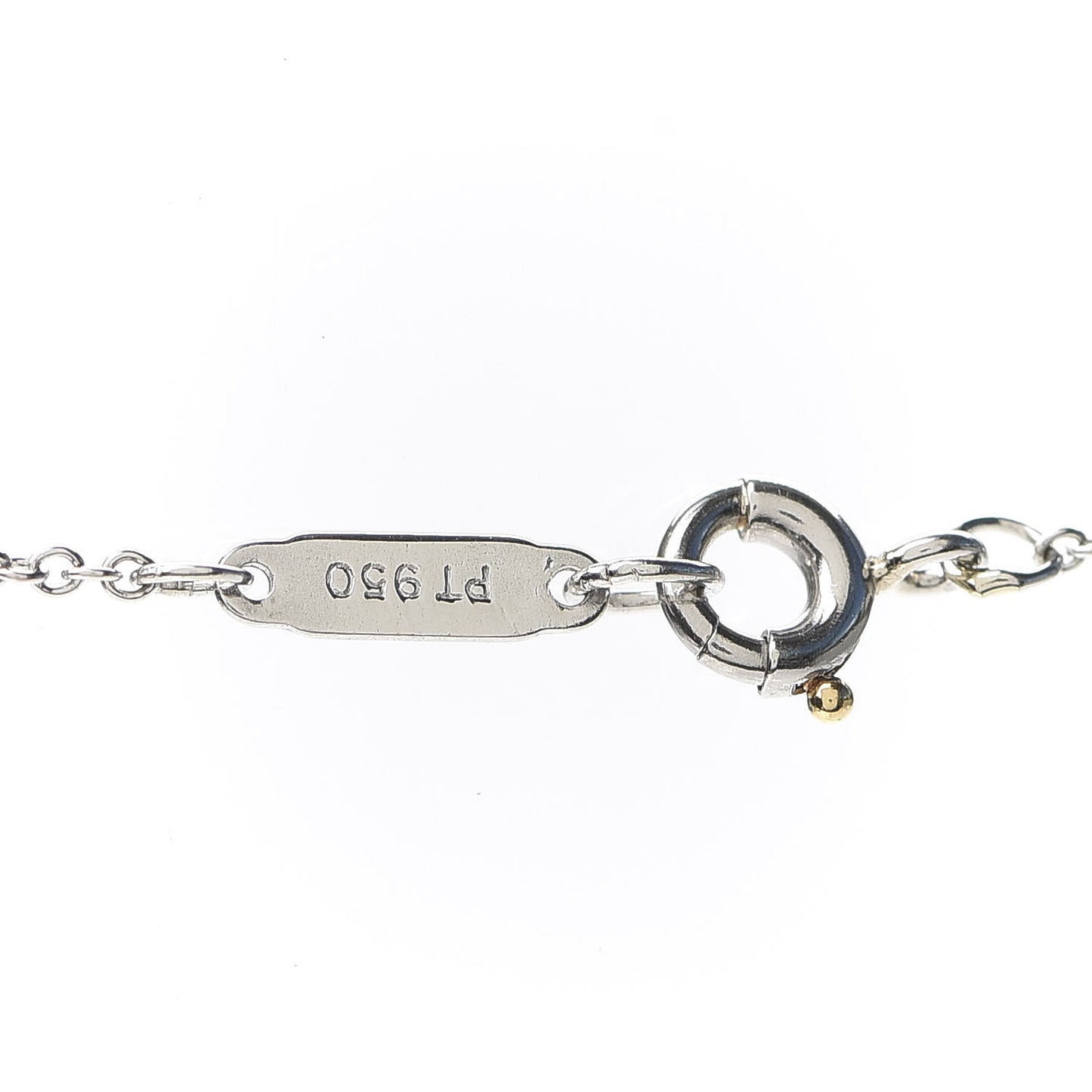 Platinum Diamond Small Open Circle Pendant Necklace