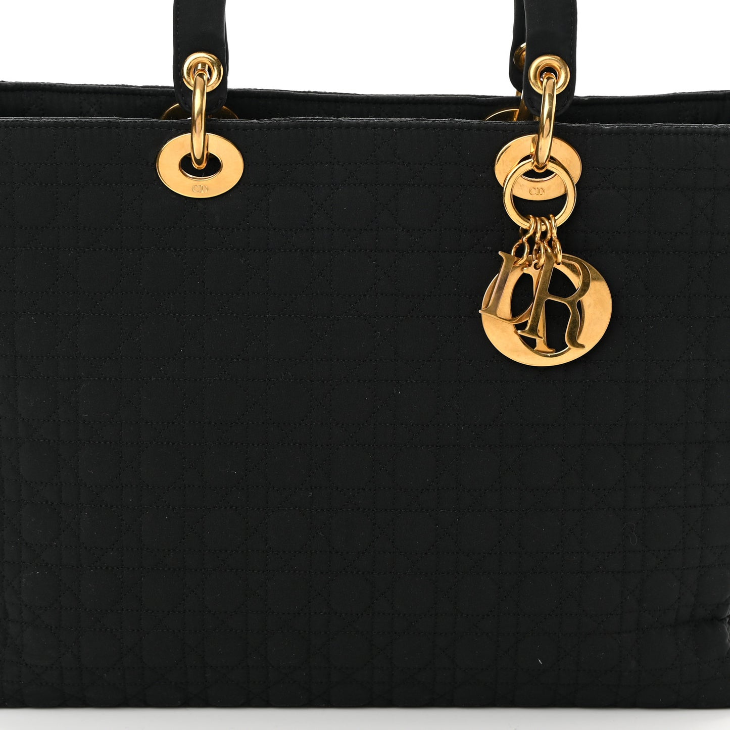 Nylon Cannage Large Lady Dior Black