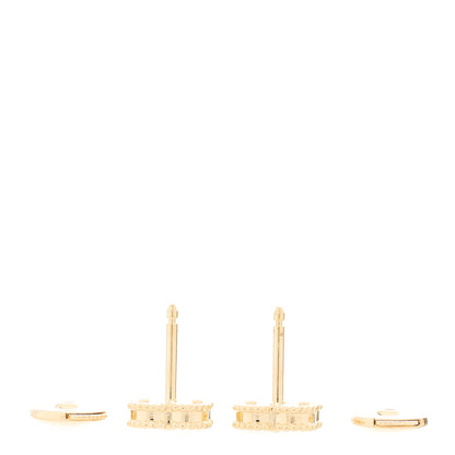Van Cleef & Arpels 18K Yellow Gold Black Onyx Sweet Alhambra Earrings 2 of 3