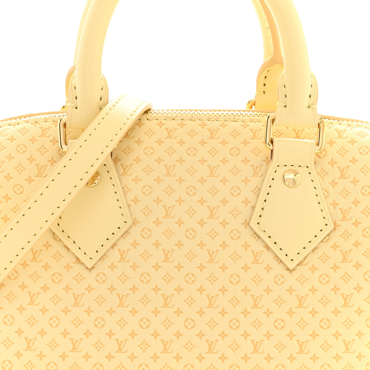Louis Vuitton Calfskin Minigram Speedy Bandouliere 20 Banane 7 of 9