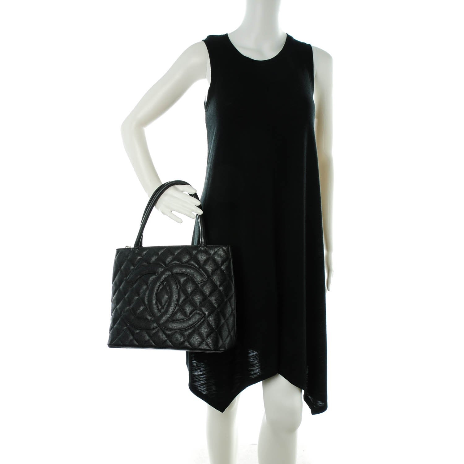 Chanel Caviar Quilted Medallion Tote Black 2 of 7