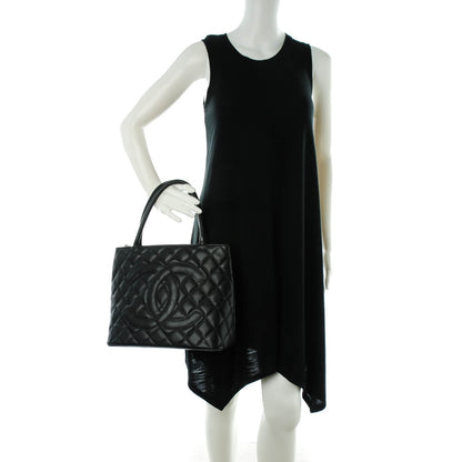 Chanel Caviar Quilted Medallion Tote Black 2 of 7