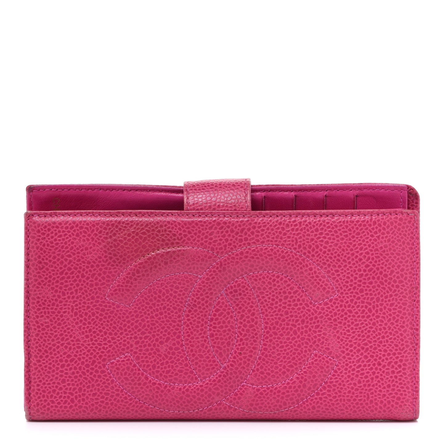 Caviar Timeless CC French Wallet Dark Pink