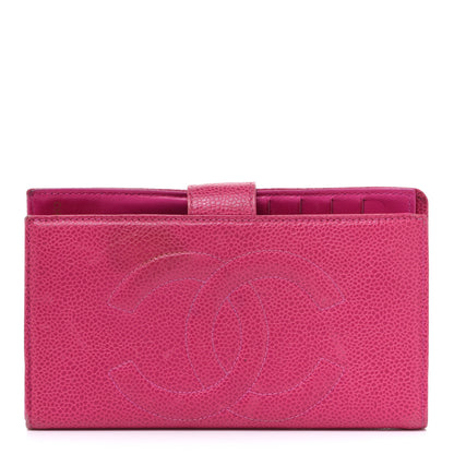 Chanel Caviar Timeless CC French Wallet Dark Pink 1 of 15