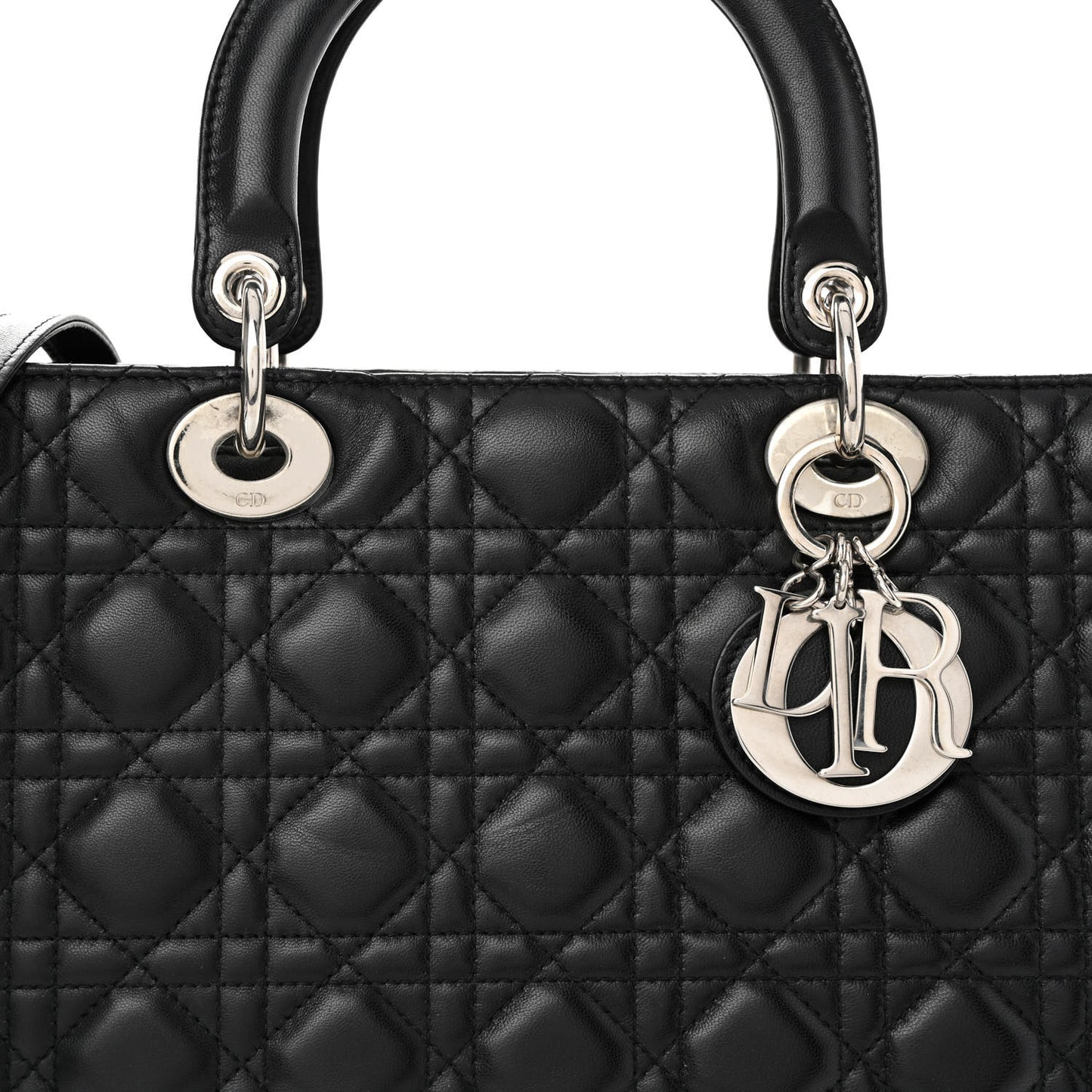 Lambskin Cannage Large Lady Dior Black