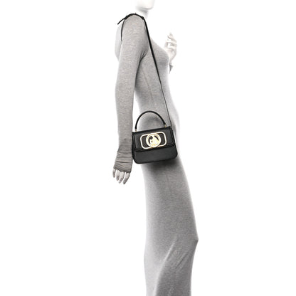 Lanvin Calfskin 22 Logo Plaque Top Handle Bag Black 2 of 11