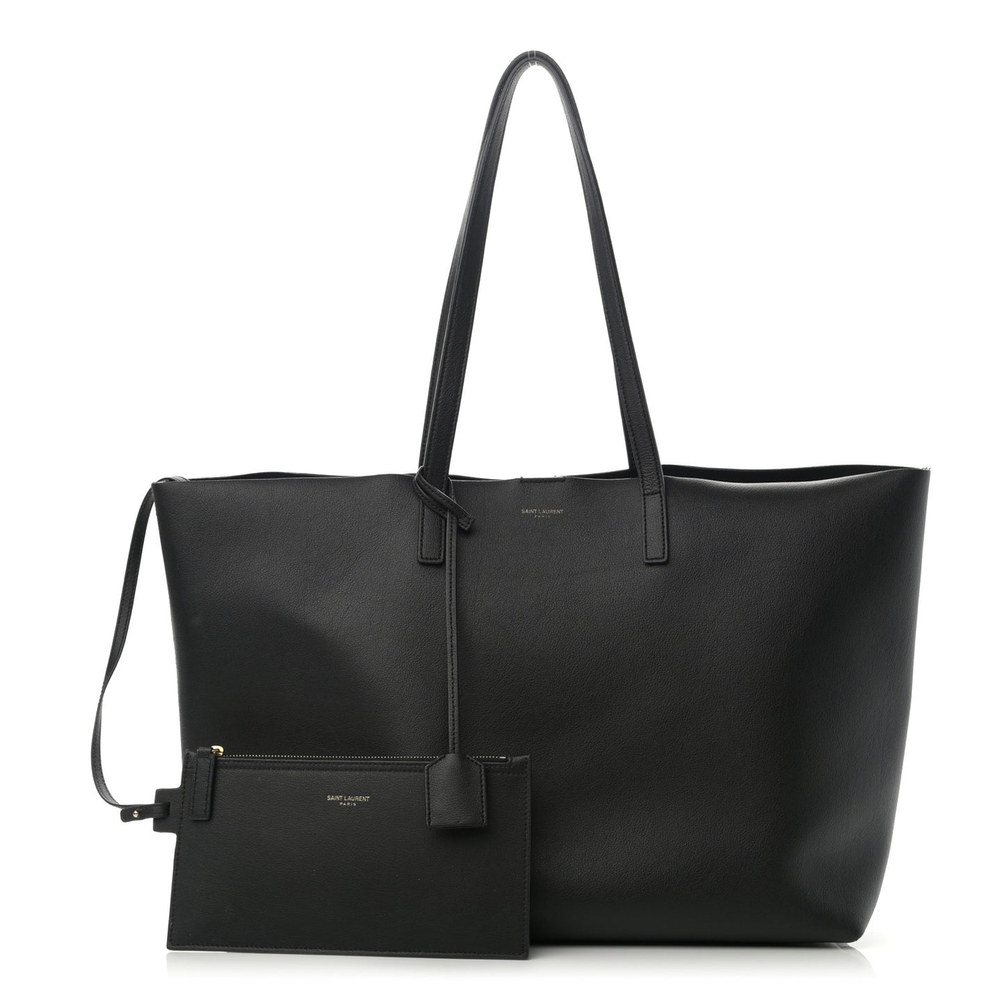 Calfskin Large Shopping Tote Black