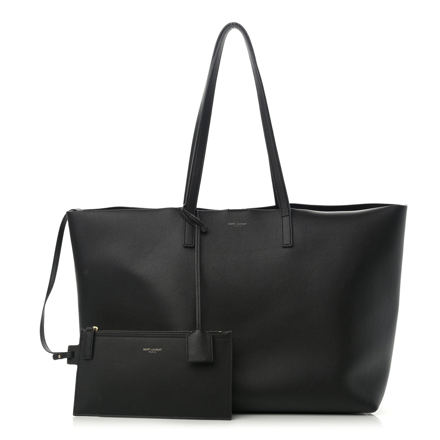 Saint Laurent Calfskin Large Shopping Tote Black 1 of 13