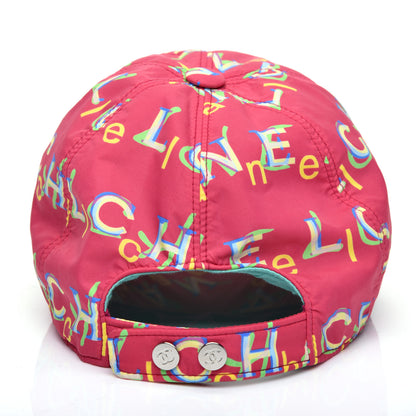 Chanel Nylon Logo Cap Hat Fuchsia 4 of 7