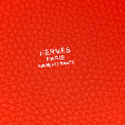 Hermes Taurillon Clemence Picotin Lock 18 PM Tangerine 6 of 11