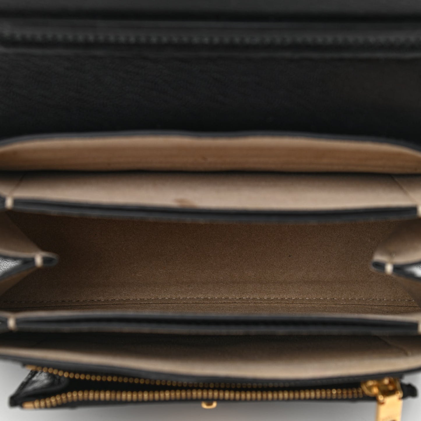 Goatskin Quilted Small GV3 Shoulder Bag Black