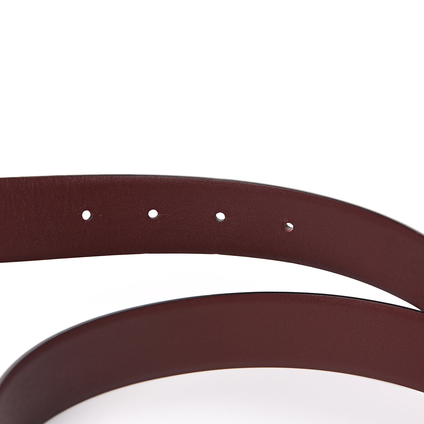 Calfskin CC Reversible Belt 70 Black Burgundy