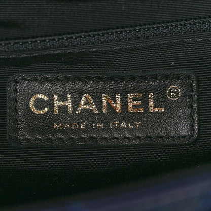 Chanel Lambskin Quilted Medium Elegant CC Flap Navy Black 6 of 10