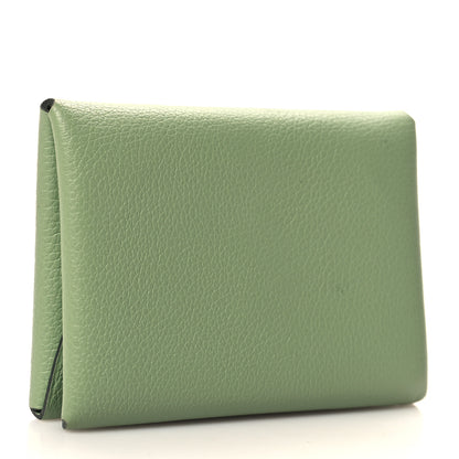 Hermes Evercolor Calvi Duo Card Case Vert Criquet 3 of 9