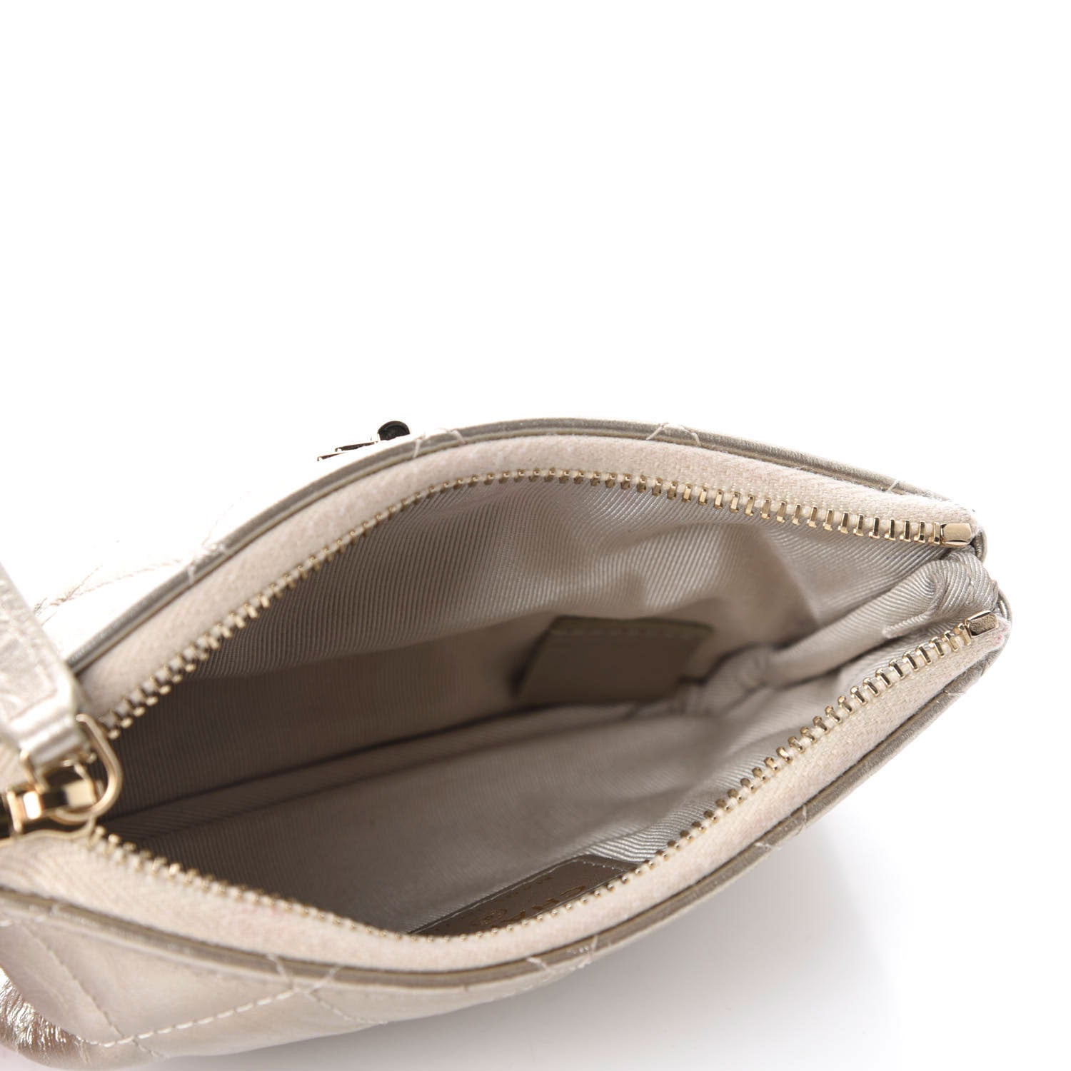 Chanel Metallic Aged Calfskin Quilted Small Reissue Cosmetic Case Gold 5 of 8