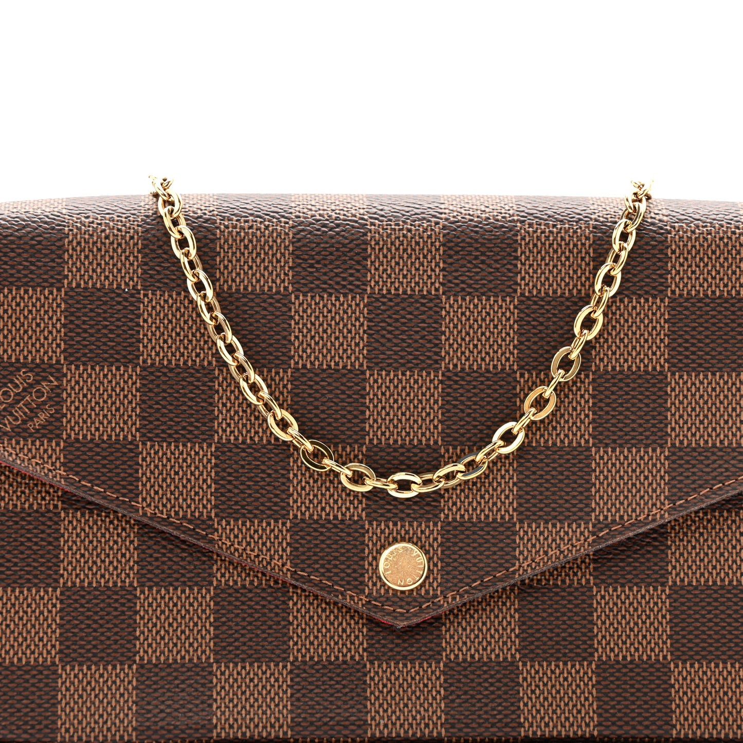Damier Ebene Pochette Felicie Chain Wallet