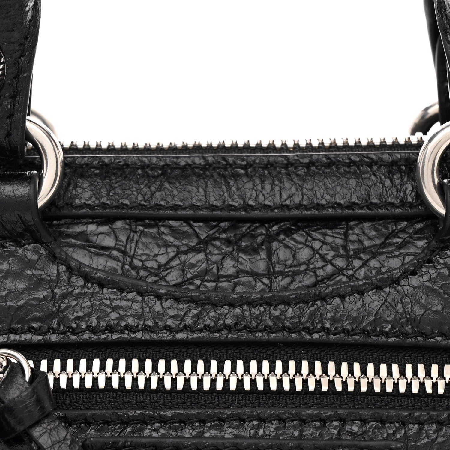 Balenciaga Agneau Arena Crystal Neo Nano Cagole Handbag Black 10 of 12