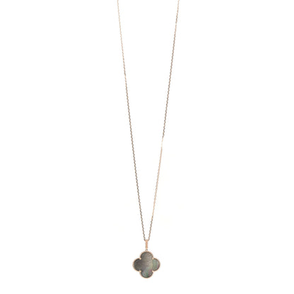 Van Cleef & Arpels 18K Rose Gold Gray Mother of Pearl Magic Alhambra Long Necklace 1 of 6