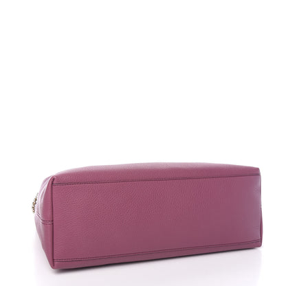 Gucci Pebbled Calfskin Medium Soho Chain Shoulder Bag Peonia Flower 3 of 11