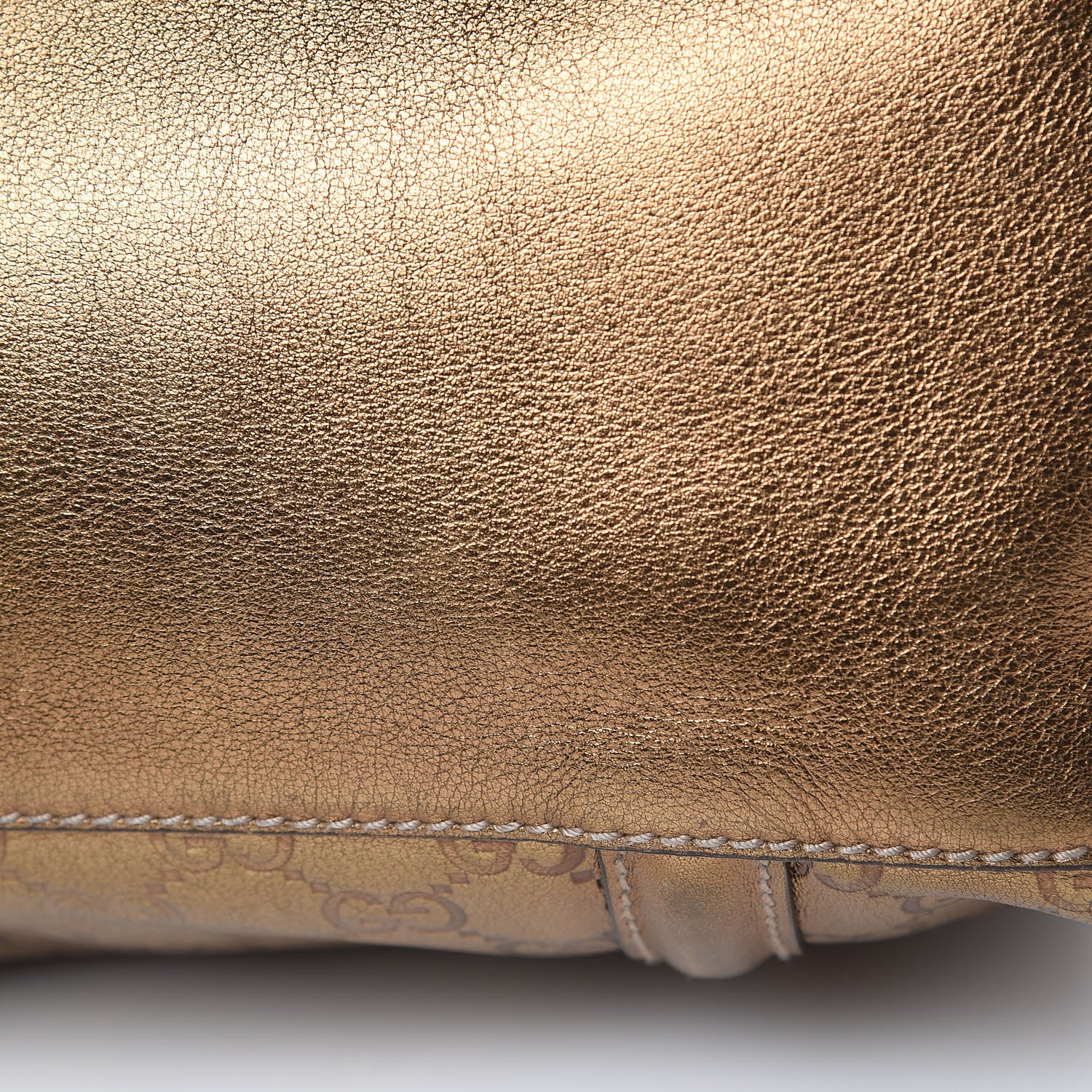 Gucci Metallic Guccissima Medium Britt Tote Gold 12 of 13