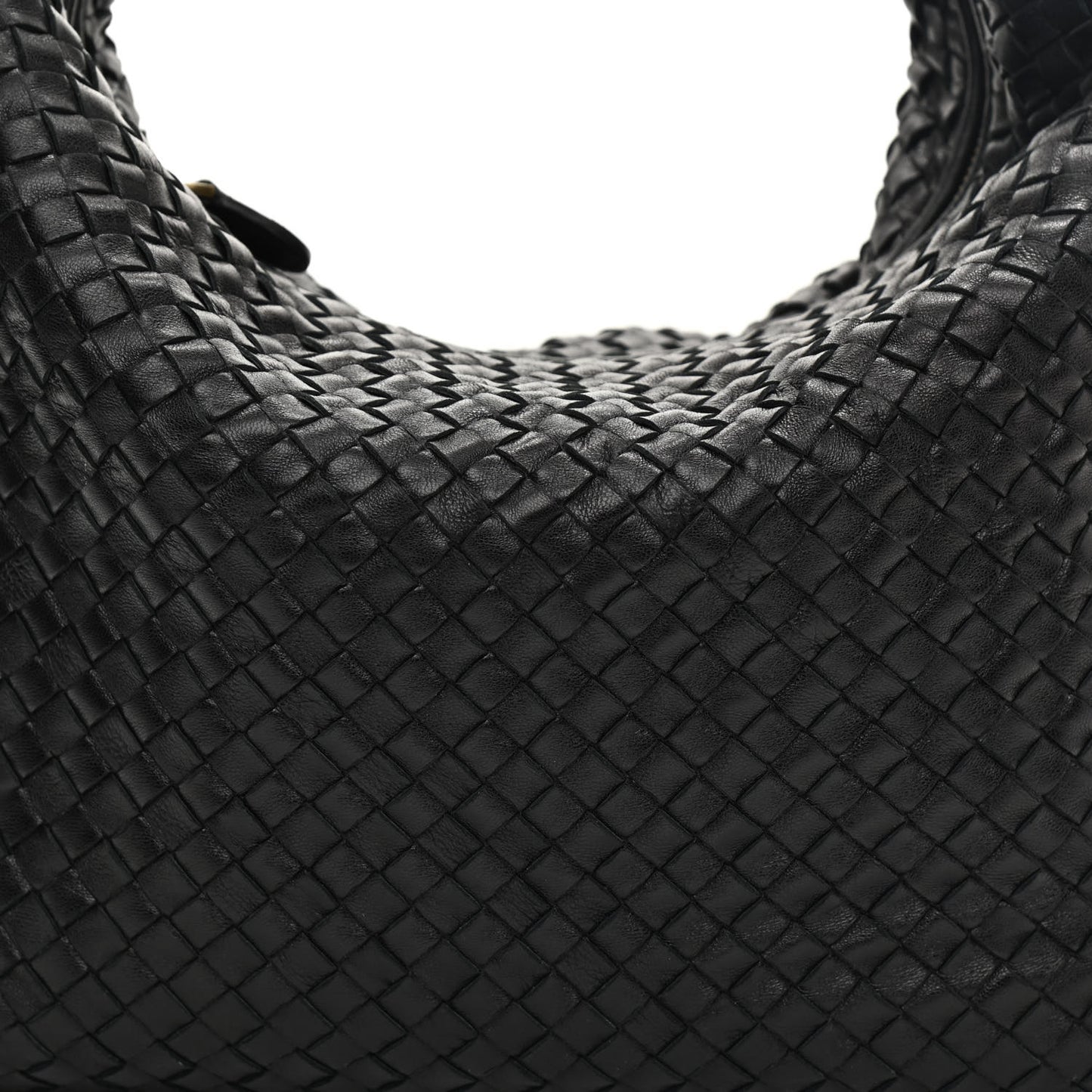 Nappa Intrecciato Pyramid Hobo Black