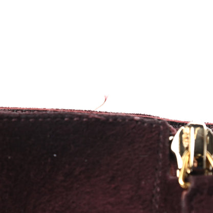 Chanel Suede Boots 37.5 Burgundy 11 of 11