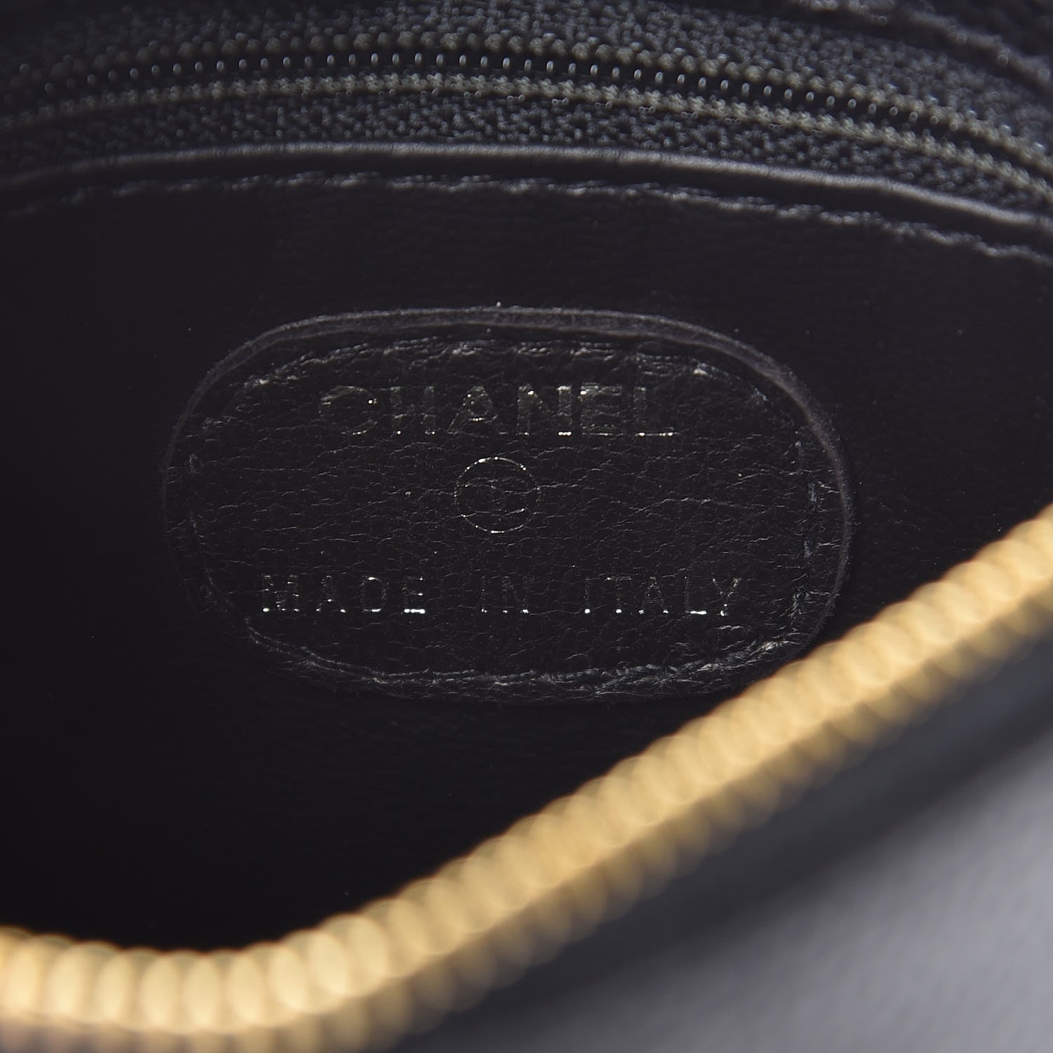 Chanel Caviar Timeless CC Cosmetic Pouch Black 6 of 10