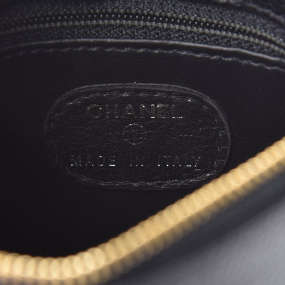 Chanel Caviar Timeless CC Cosmetic Pouch Black 6 of 10