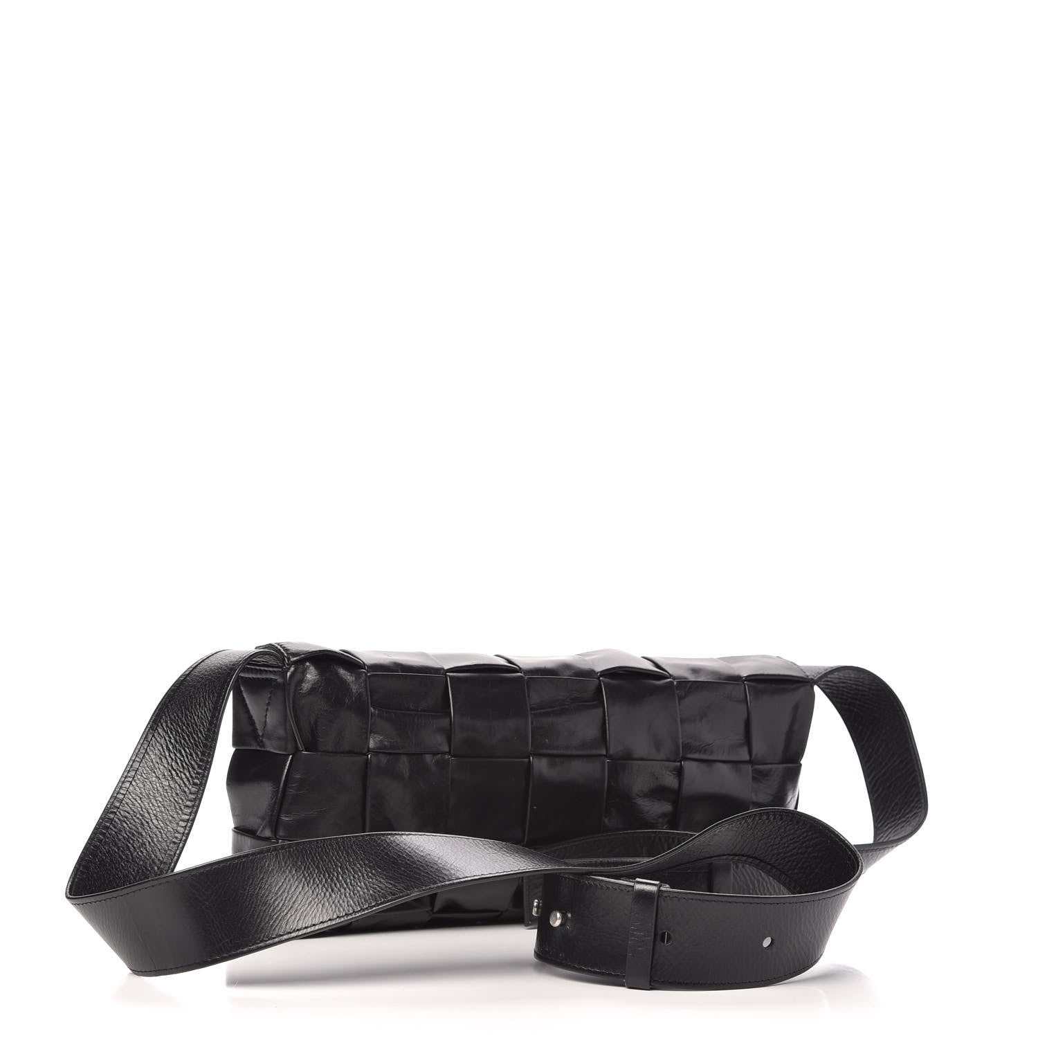 Bottega Veneta Paper Calfskin Intrecciato Stretch Cassette Black 4 of 10