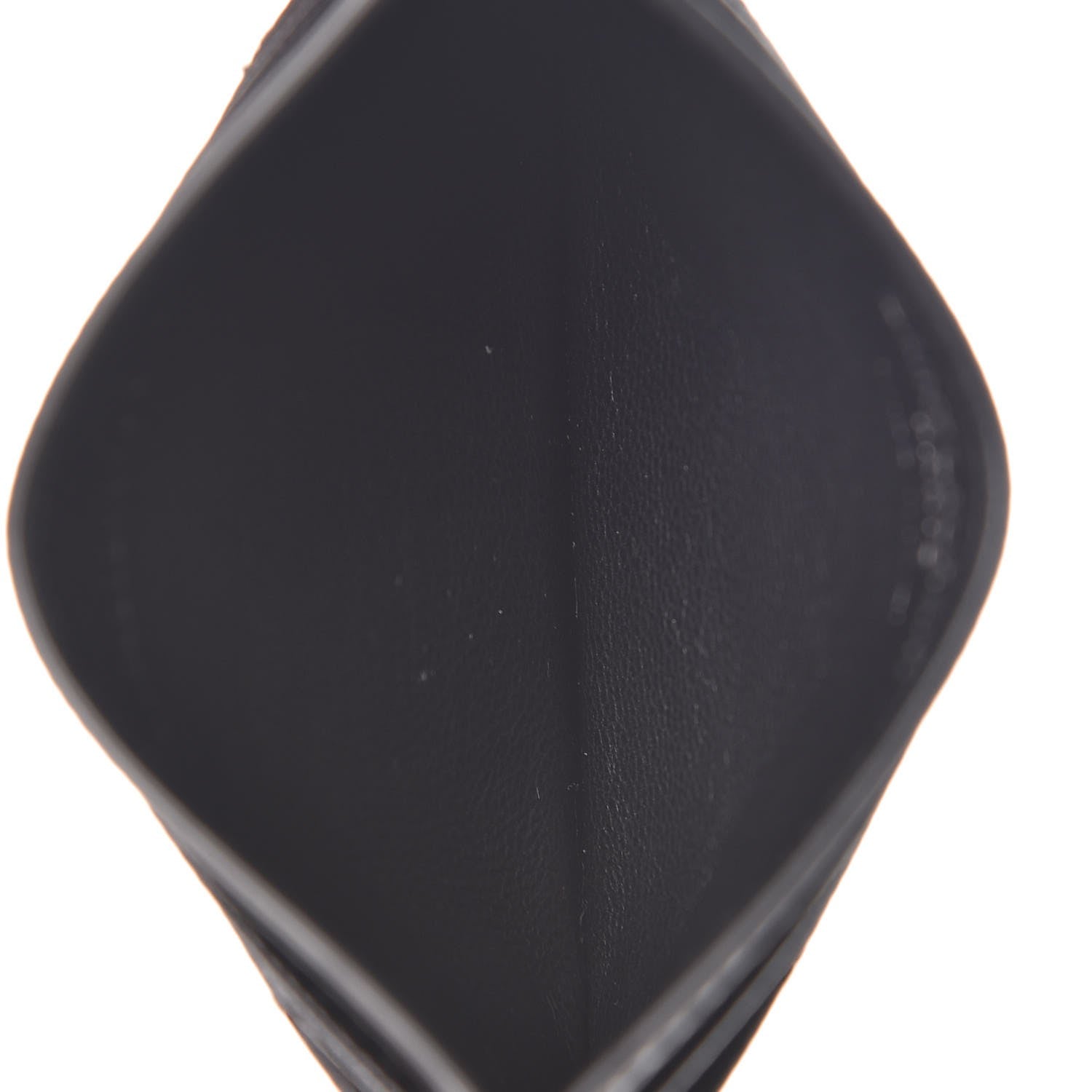 Saint Laurent Grain De Poudre Matelasse Chevron Monogram Credit Card Case Black 5 of 8