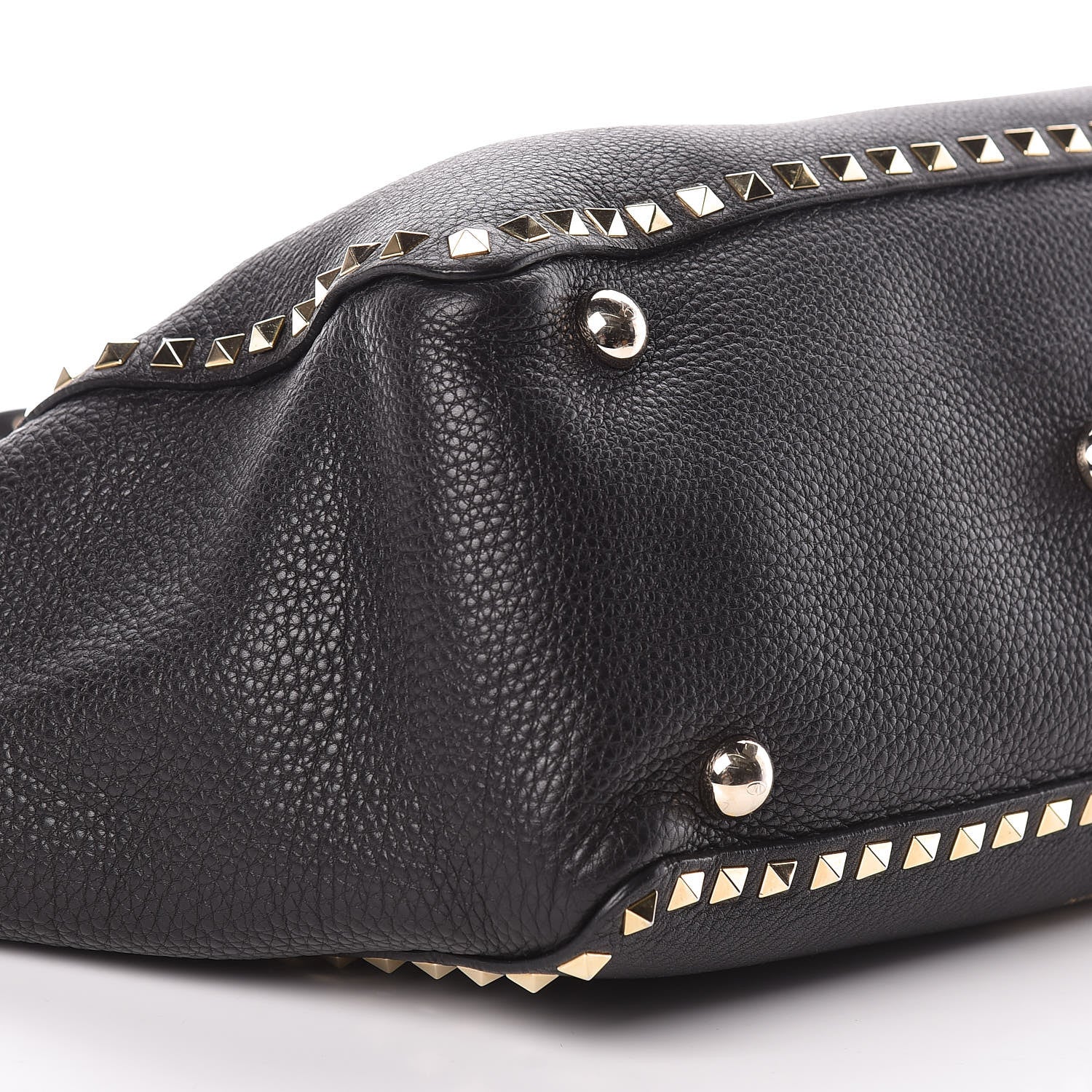 Valentino Garavani Alce Printed Calfskin Medium Rockstud Tote Black 8 of 10