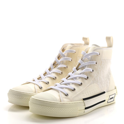 Christian Dior Technical Canvas Oblique Mens B23 High Top Sneakers 42 White 3 of 11