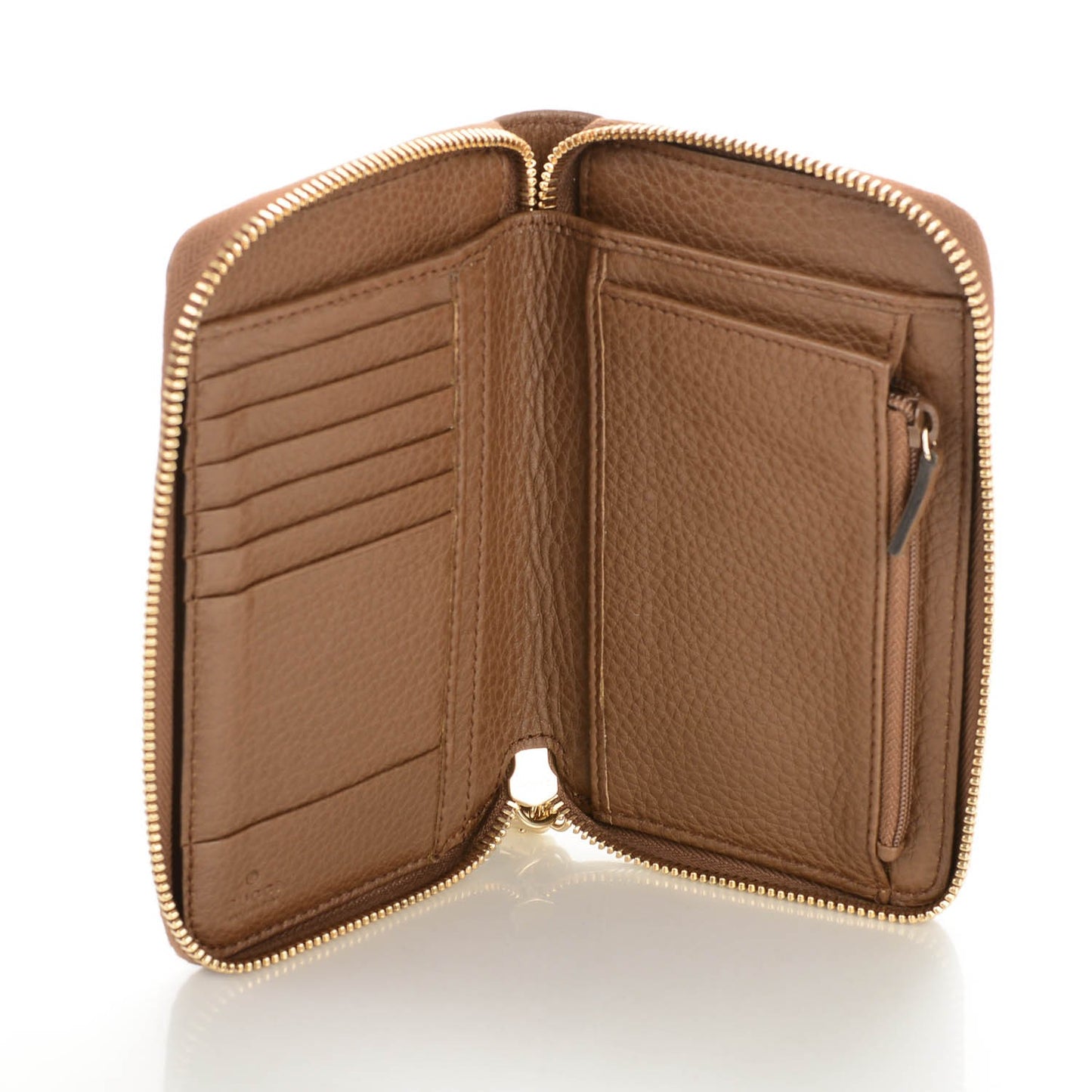 Calfskin Medium Soho Zip Around Wallet Maple Brown