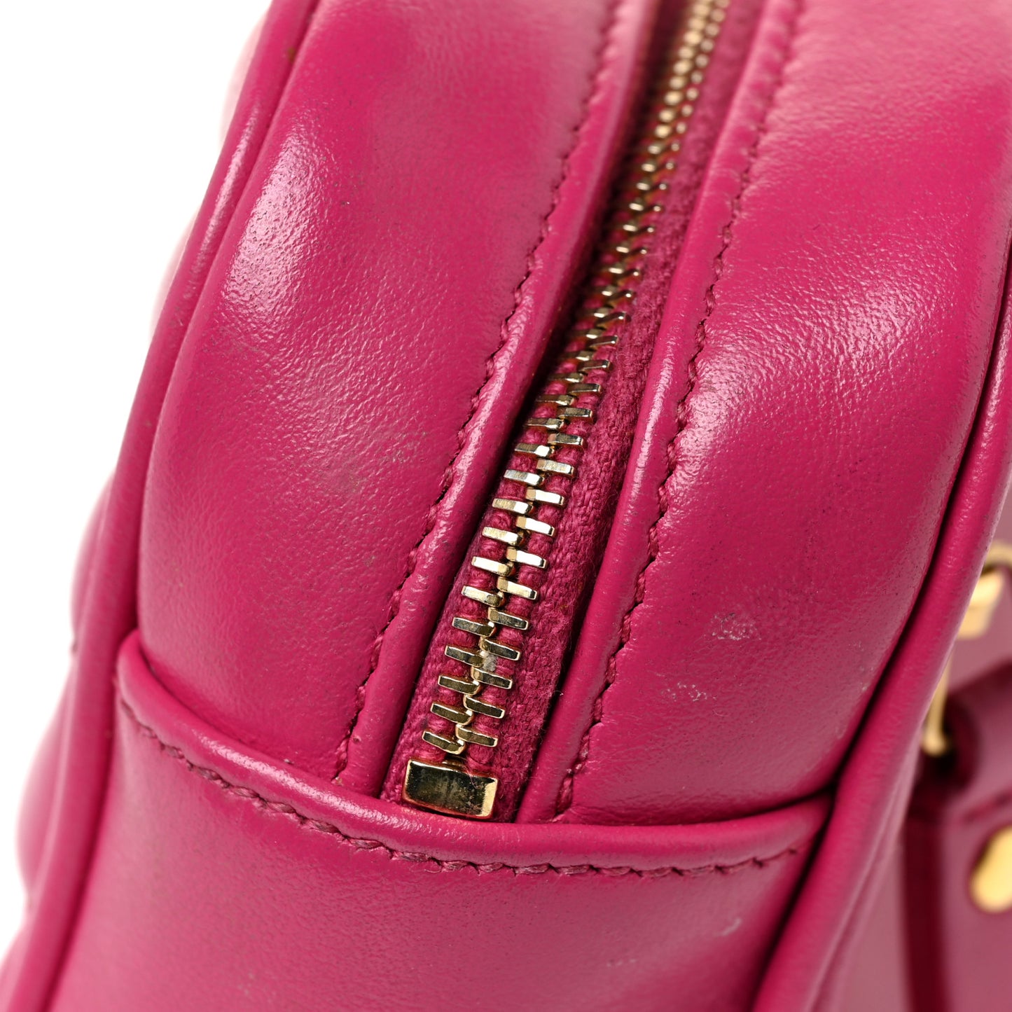 Calfskin Matelasse Monogram Lou Belt Bag Bright Pink