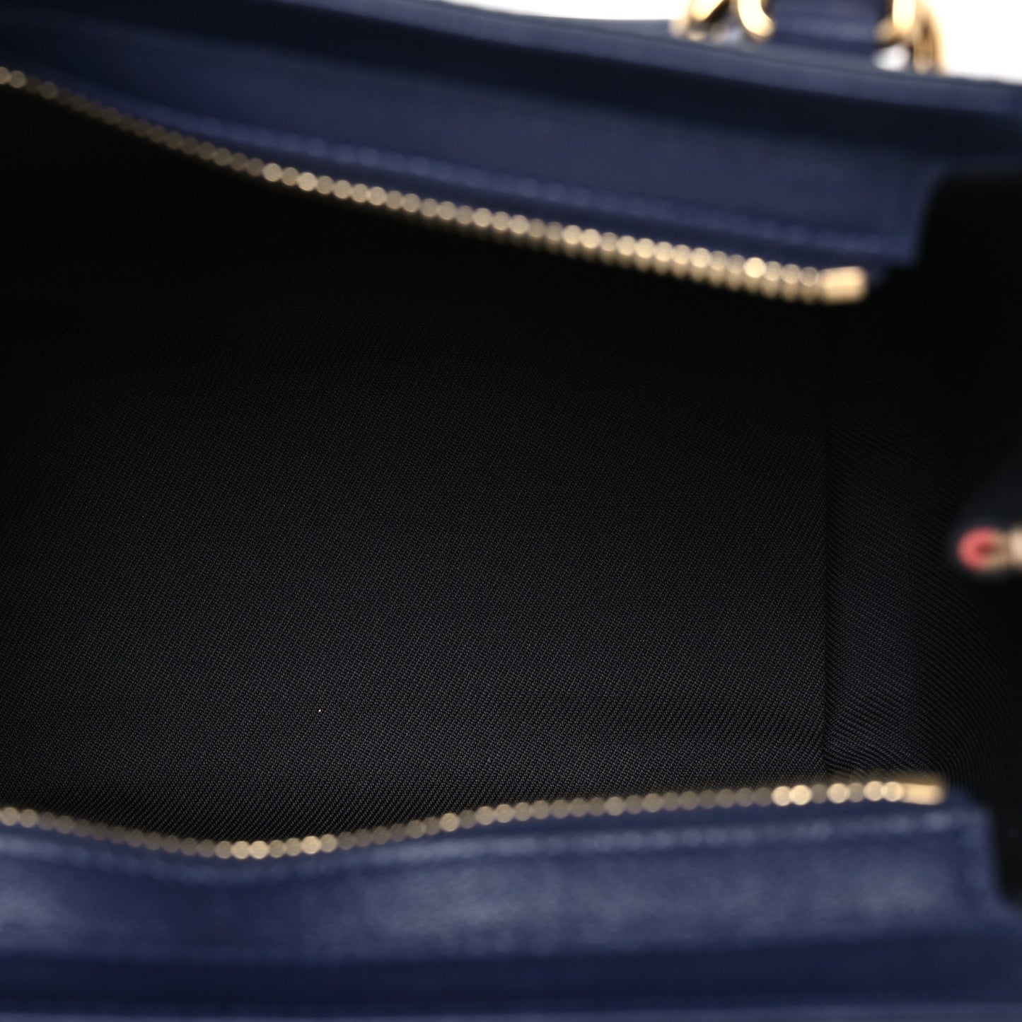 Calfskin Mega Check Mini Banwell Tote Dark Canvas Blue