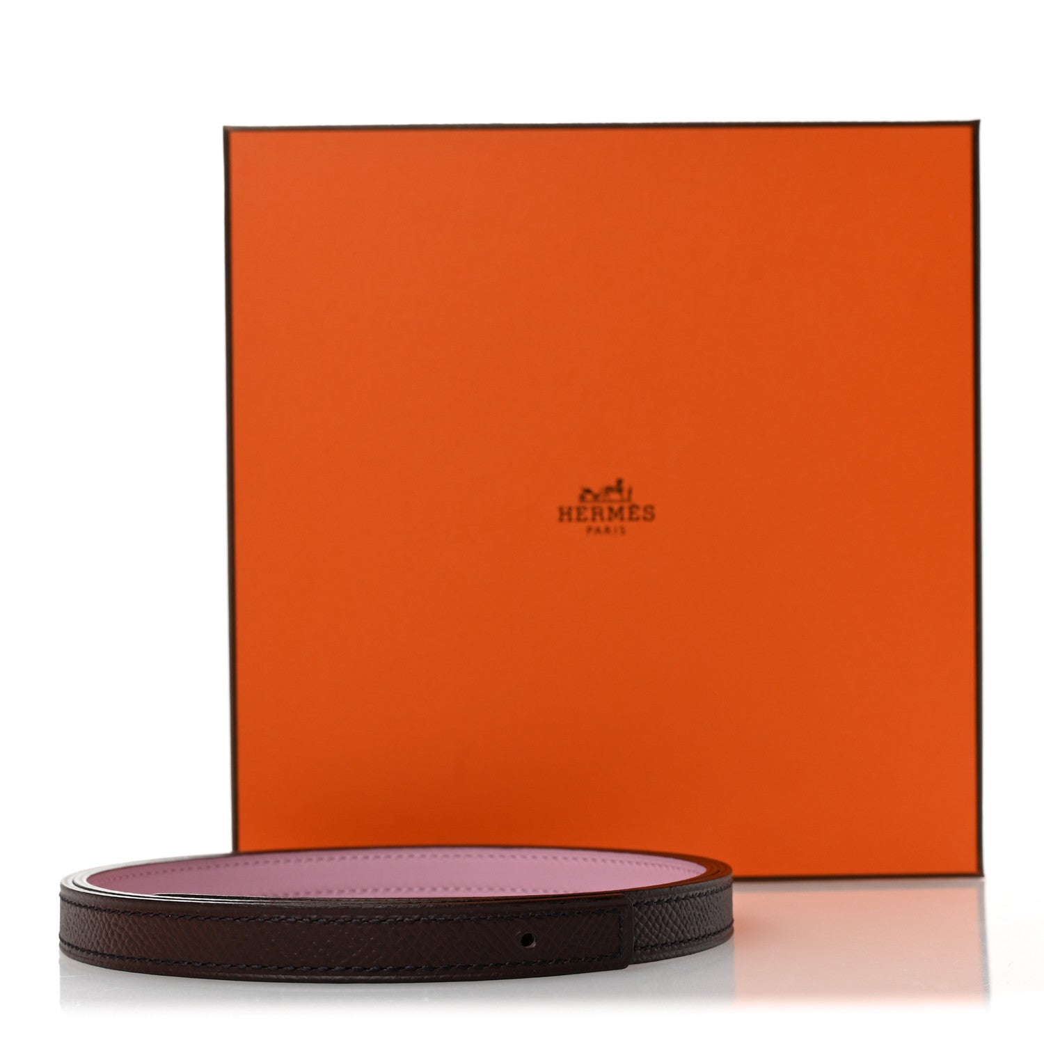 Hermes Swift Epsom 13mm Belt Strap 80 32 Mauve Sylvestre Rouge