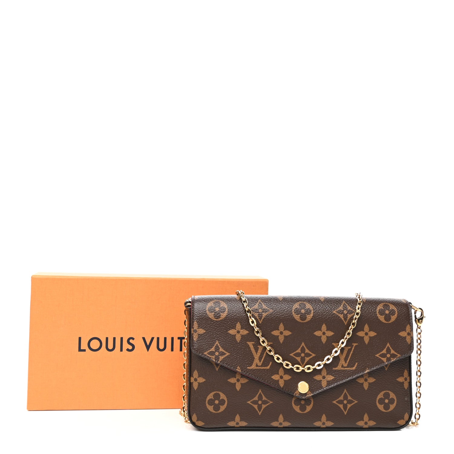 Louis Vuitton Monogram Pochette Felicie Chain Wallet Fuchsia 10 of 10