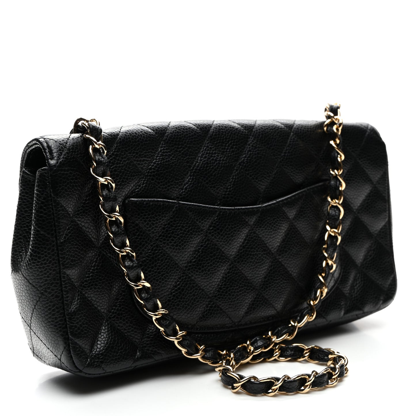 Caviar Quilted East West Flap Black