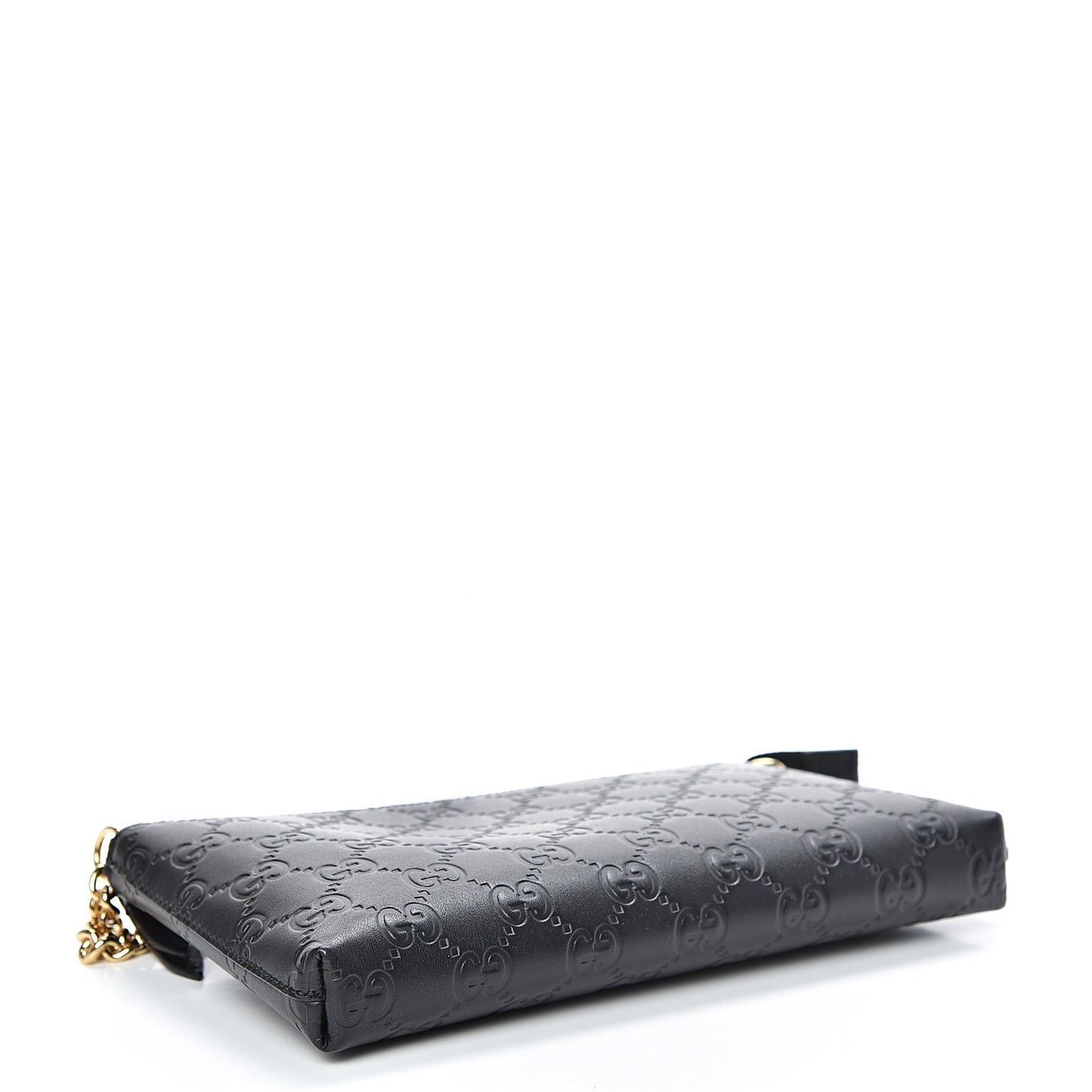 Guccissima Signature Wrist Wallet Black