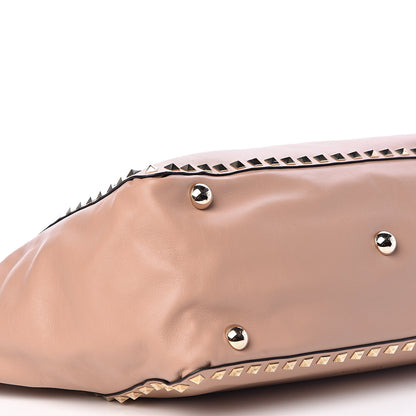 Valentino Garavani Vitello Medium Rockstud Tote Soft Noisette 9 of 12