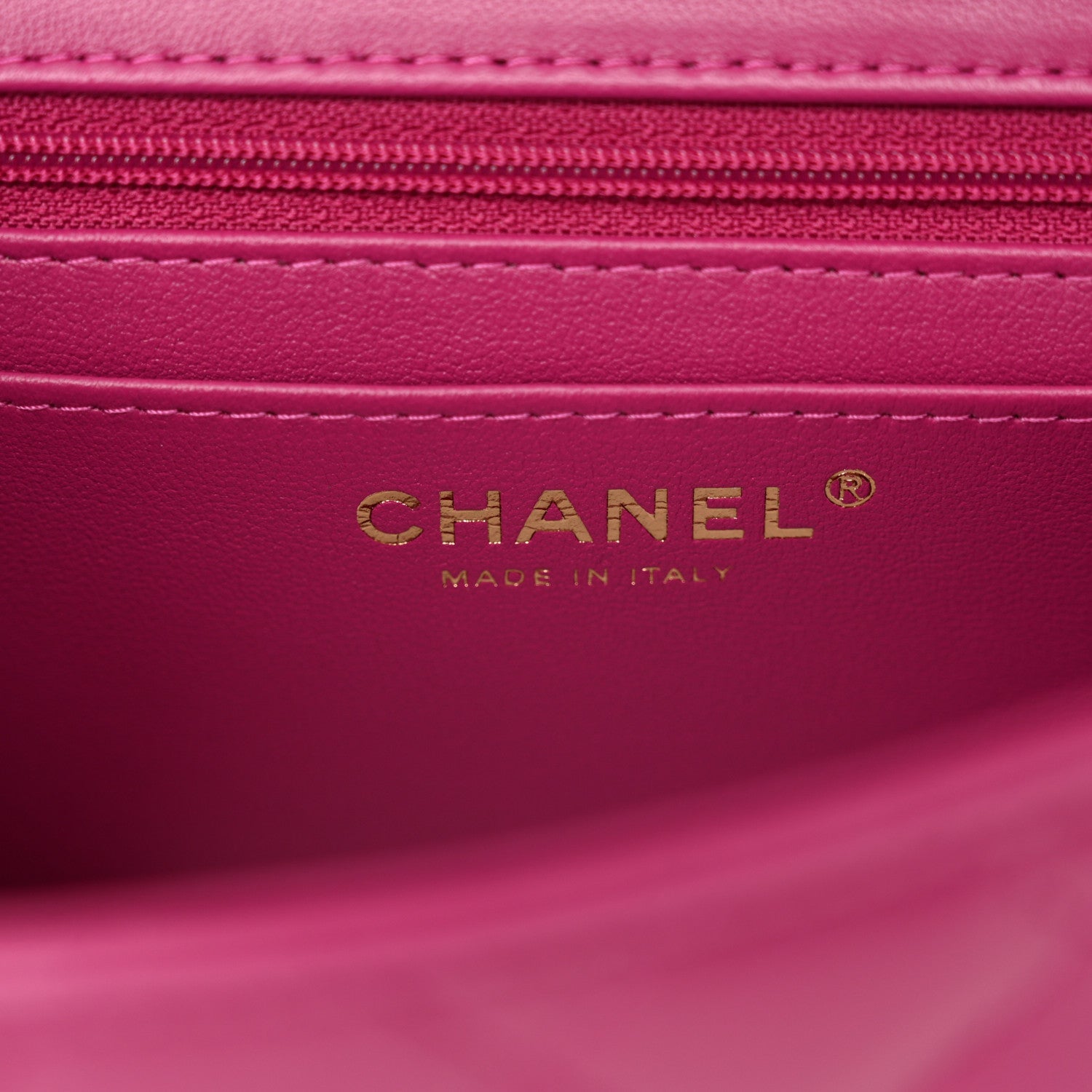 Chanel Lambskin Quilted Mini Top Handle Rectangular Flap Fuchsia 6 of 10