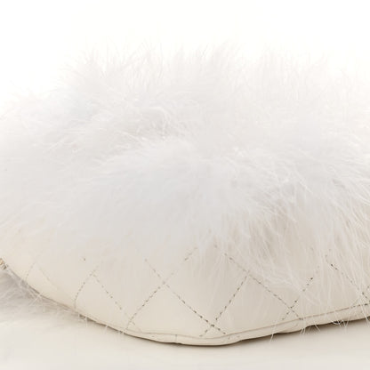 Chanel Feathers Lambskin Quilted Flap White 5 of 11