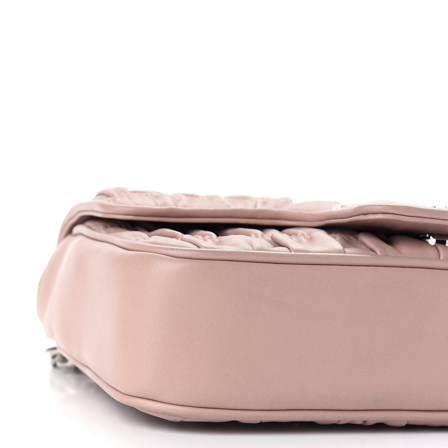 Prada Nappa Gaufre Small Chain Flap Shoulder Bag Cipria 8 of 9