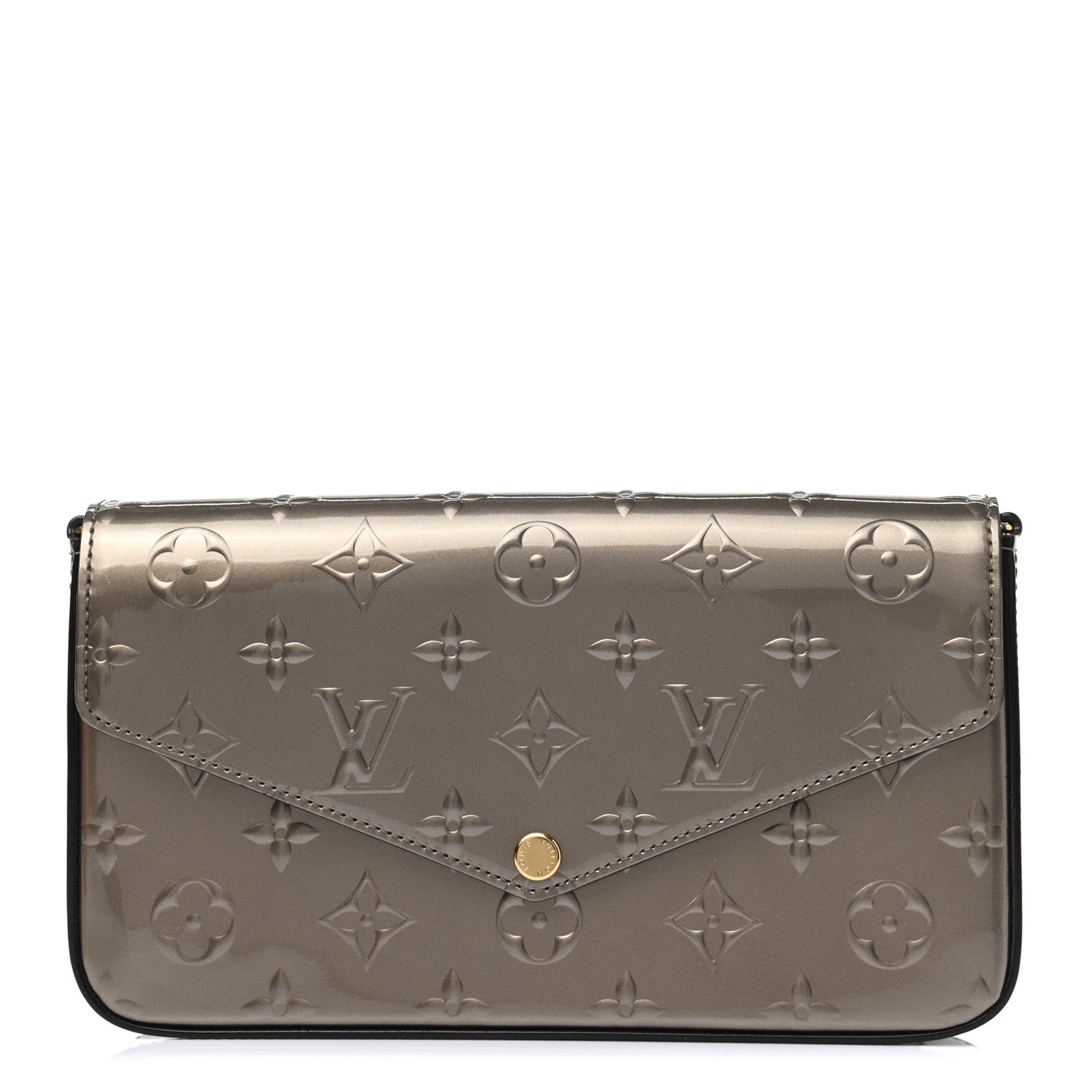 Vernis Felicie Pochette Chain Wallet Champagne Metallise