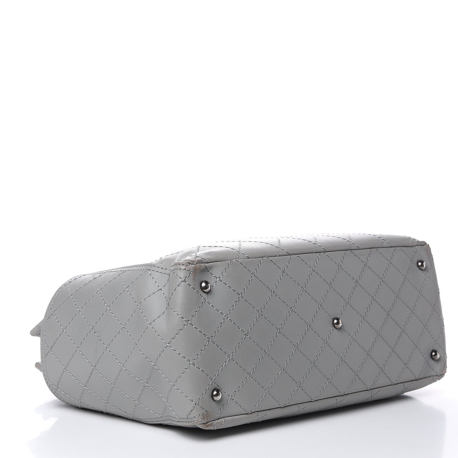 Chanel Grained Calfskin Small CC Pocket Tote Grey 4 of 17