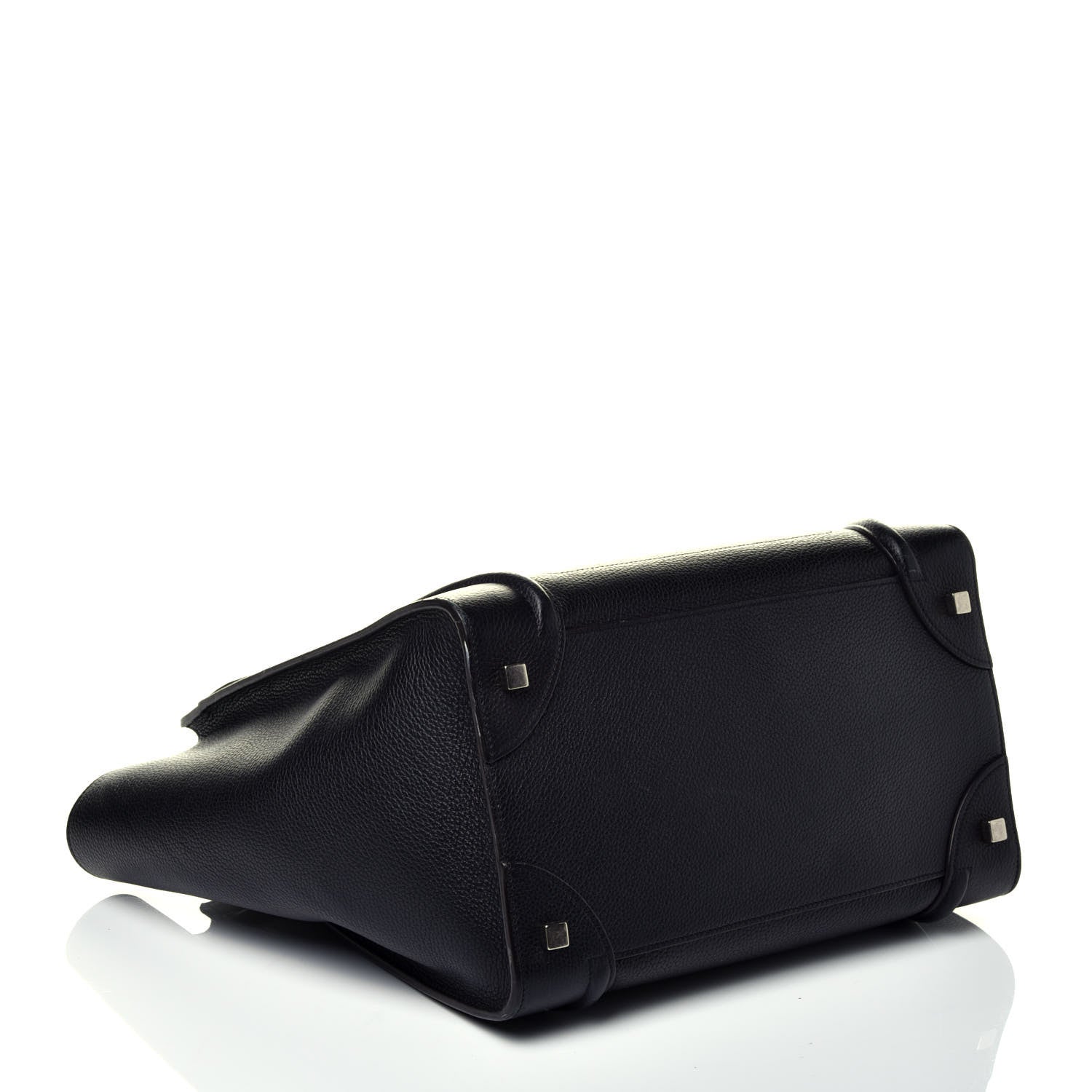 Celine Drummed Calfskin Mini Luggage Black 4 of 9