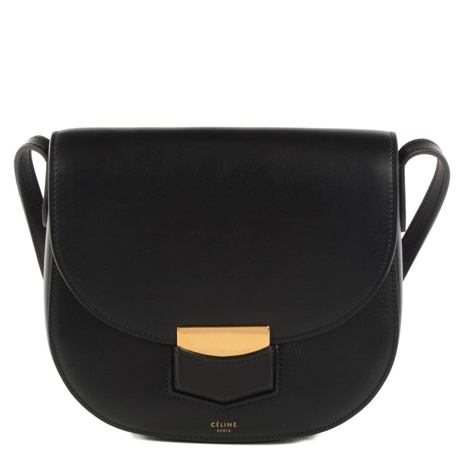 Celine Palmelato Calfskin Small Trotteur Black 1 of 8