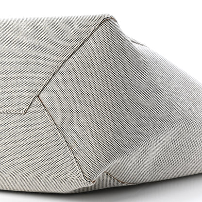Celine Textured Canvas Small Belt Cabas Phantom Black White 9 of 9